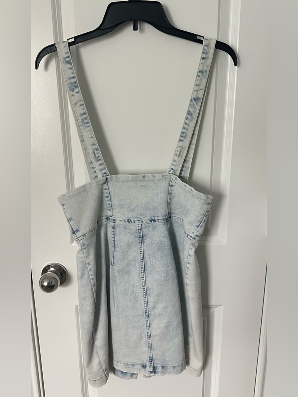 wild fable Light Blue Denim Overall Dress with Front Zip - Picture 3 of 4